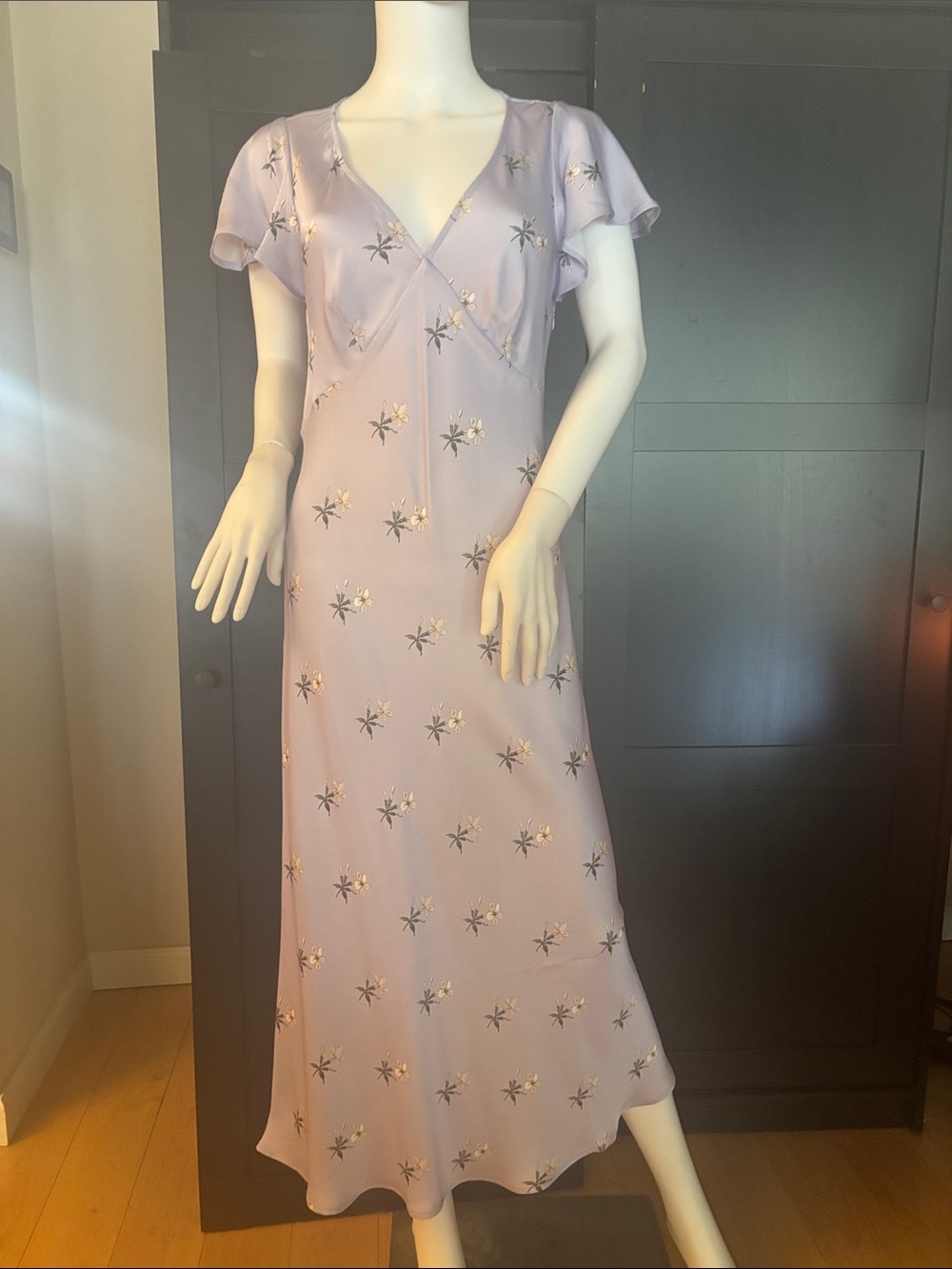 Vineyard Vines Lavender Floral Wrap Maxi Dress